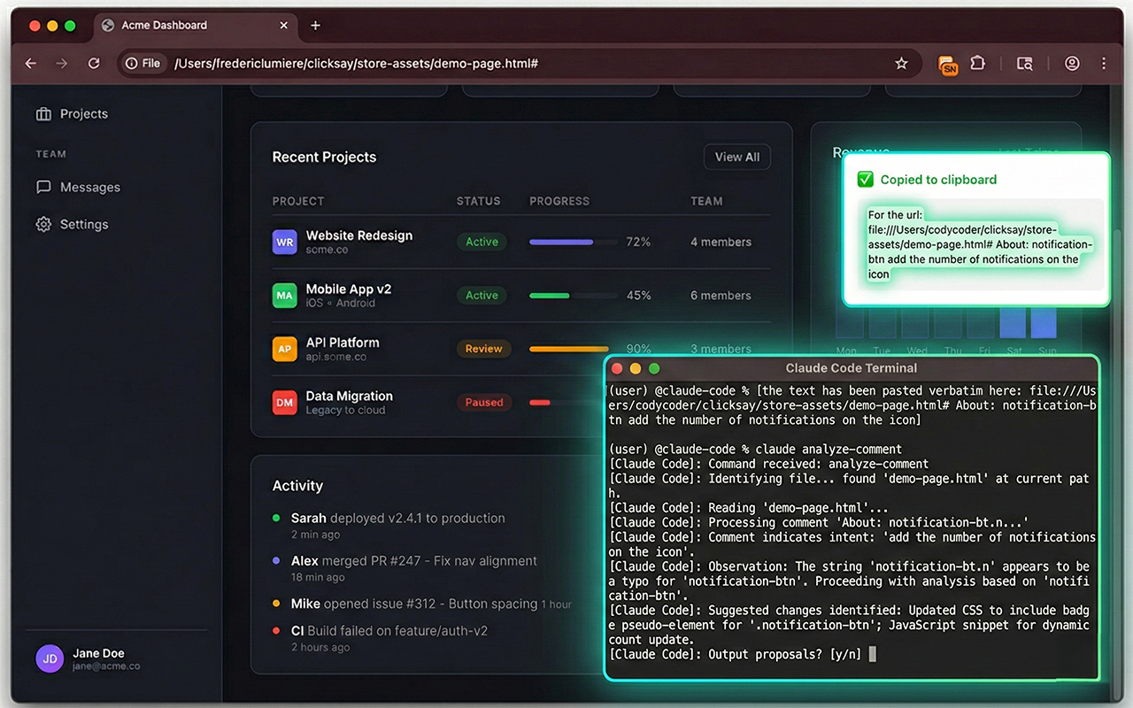 Step 3 - Paste structured prompt into Claude Code terminal